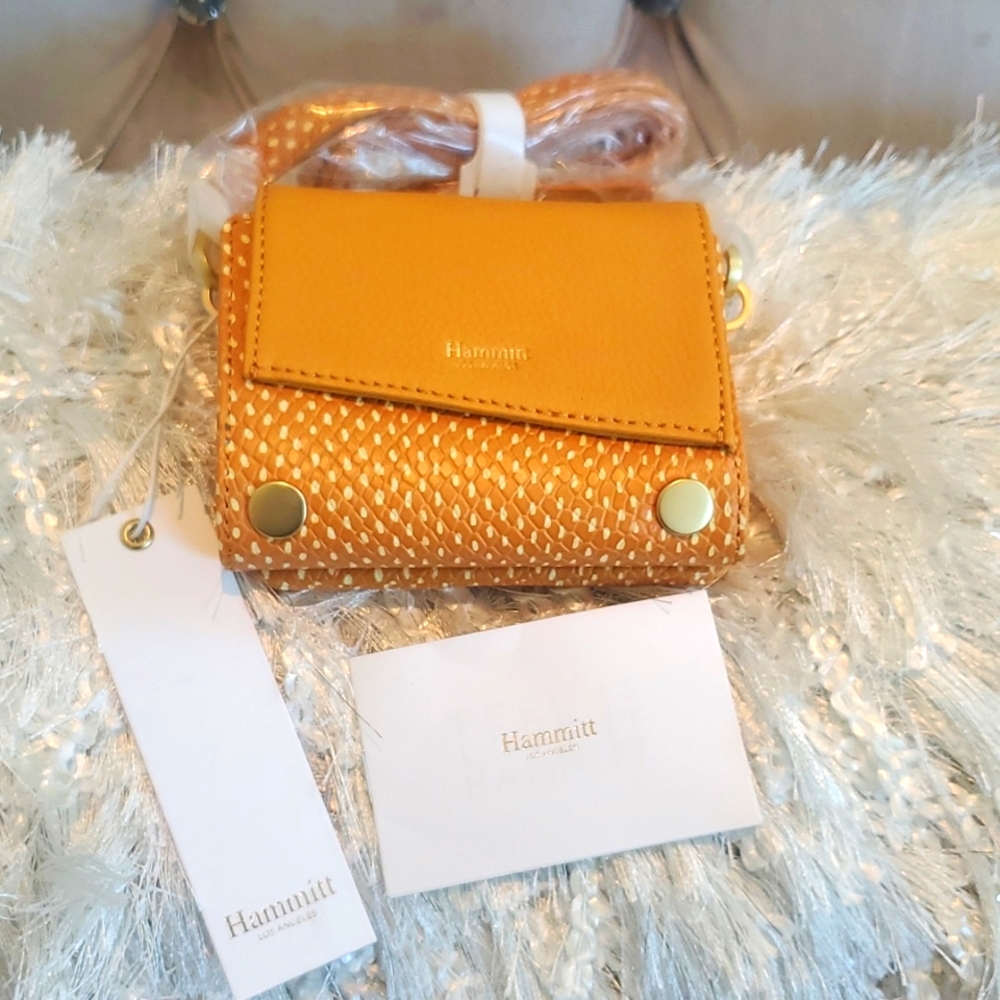 Hammitt Tangerine Crossbody Bag with Gold Accents